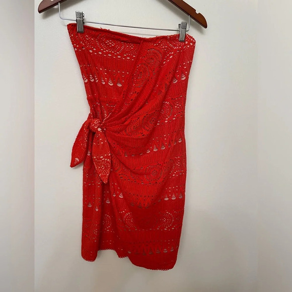 Free People|| Oceanside Rouched Side Bandeau Dress, Strapless - Picture 4 of 11